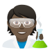 🧑🏿‍🔬 scientist: dark skin tone display on JoyPixels